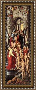 Triptych Framed Paintings - Last Judgment Triptych (left wing) [detail 1] by Hans Memling
